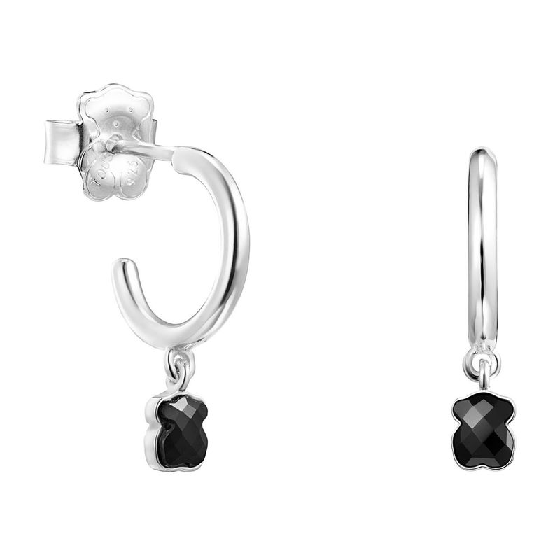 TOUS - Aros Mini Onix de Plata con Ónix