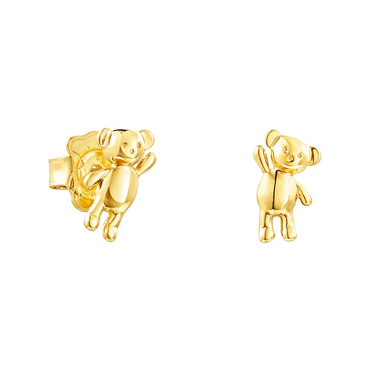 TOUS - Aretes Teddy Bear con baño de oro 18 kt sobre plata