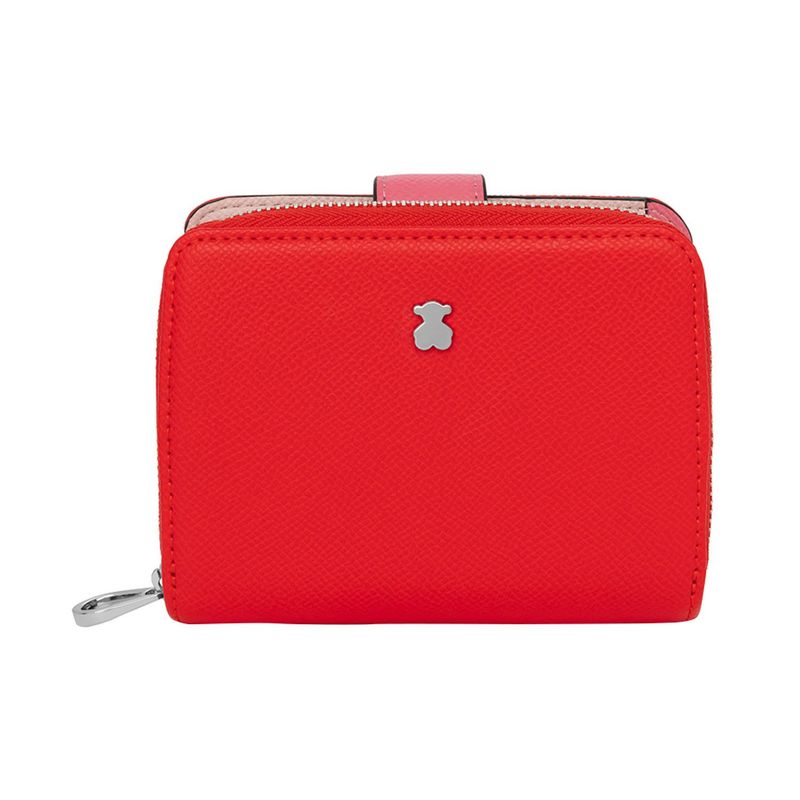 TOUS - Billetera pequeña roja New Dubai Saffiano