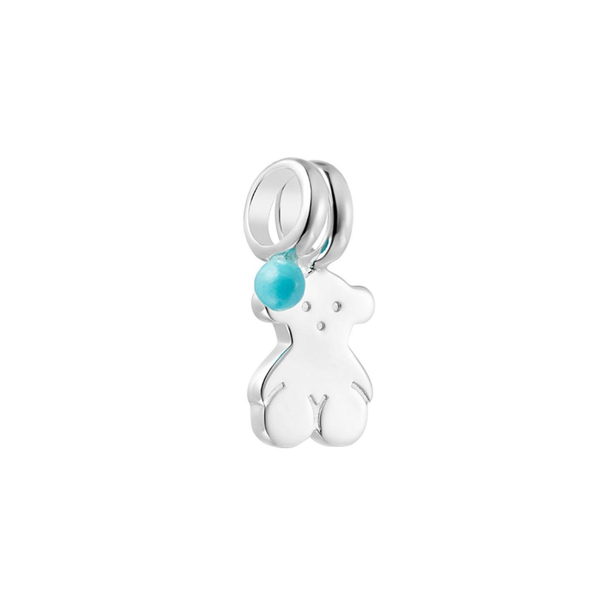 TOUS - Pack de Dijes oso de plata y howlita tratada Sweet Dolls