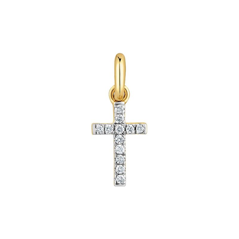 TOUS - Dije cruz pequeño de oro y diamantes Basics