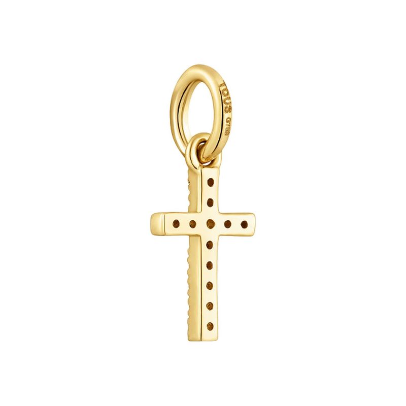 Dije cruz pequeño de oro y diamantes Basics TOUS