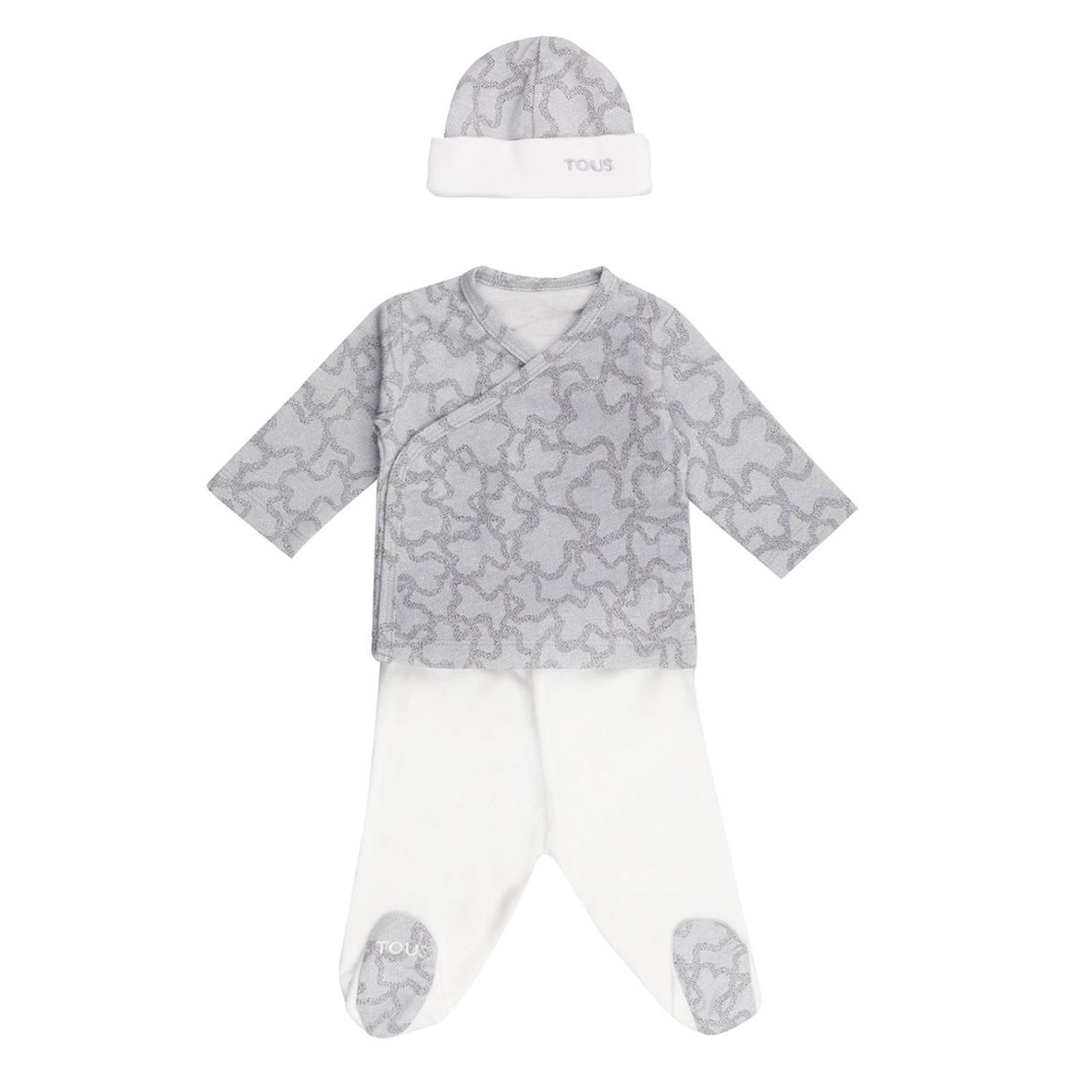 TOUS - Conjunto de algodón para la primera puesta del bebé celeste 