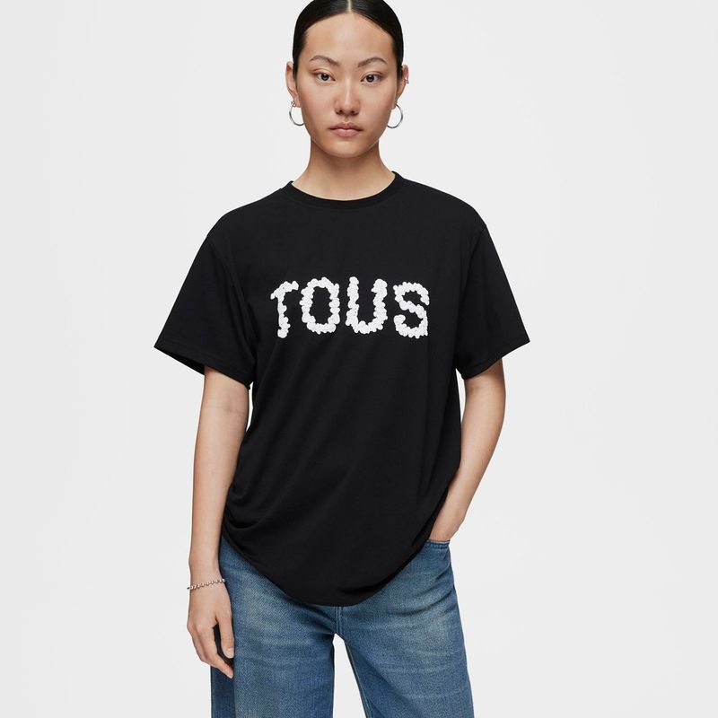 TOUS - Camiseta de manga corta negra TOUS Bold Bear Logo