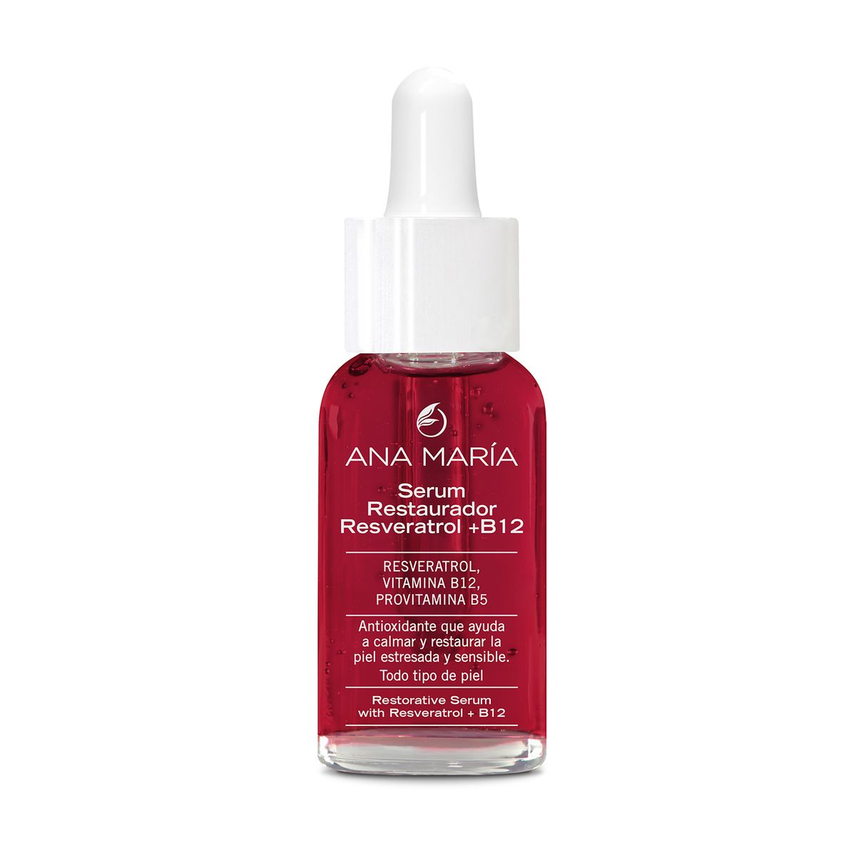 ANA MARIA - Sérum Facial Restaurador Resveratrol + B12 Ana Maria para Todo tipo de piel 30 ml