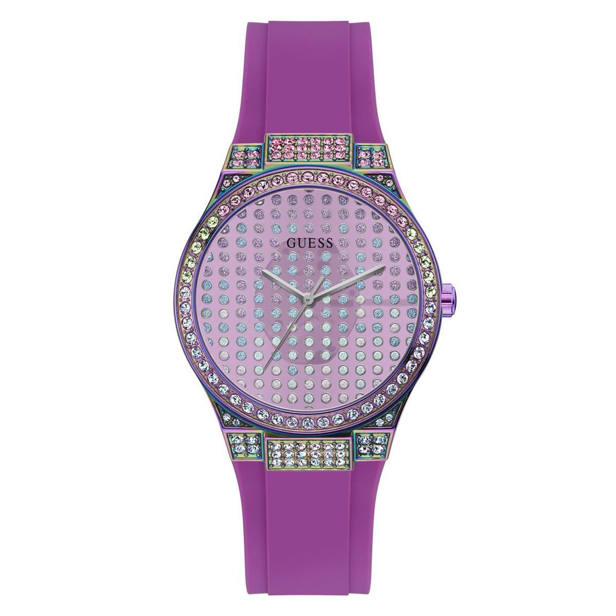 GUESS - Reloj Guess Mujer RADIANCE. Reloj Silicona Morado GW0482L2