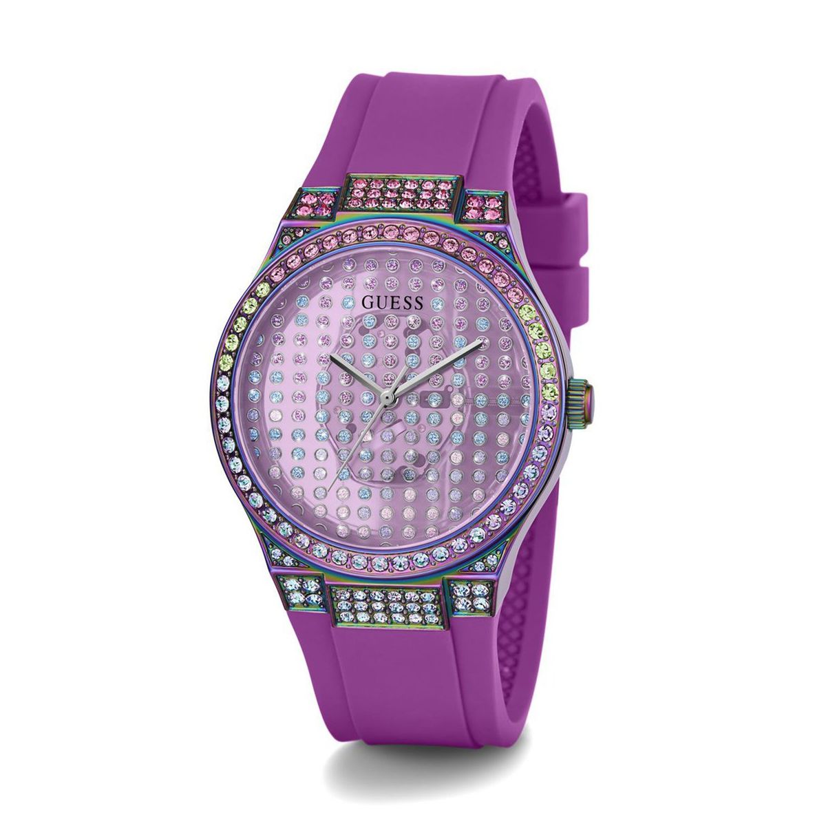 GUESS - Reloj Guess Mujer RADIANCE. Reloj Silicona Morado GW0482L2