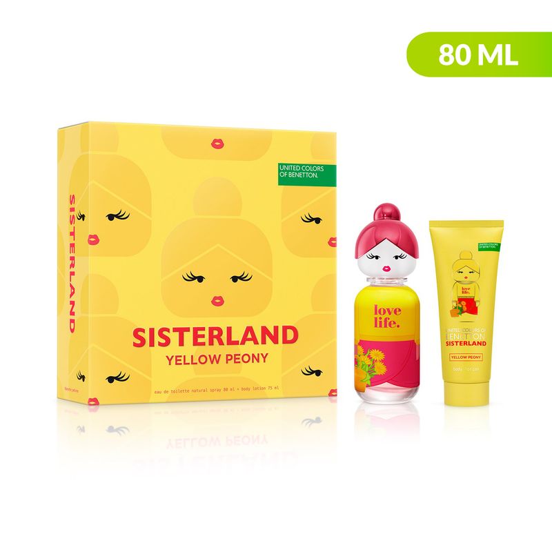 BENETTON - Set Sisterland Mujer Benetton Incluye: Perfume EDP 80 ml + Body Lotion 75 ml