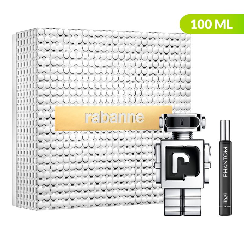 RABANNE - Set de perfume Hombre Phantom Rabanne incluye: Perfume 100 ml + Travel Size