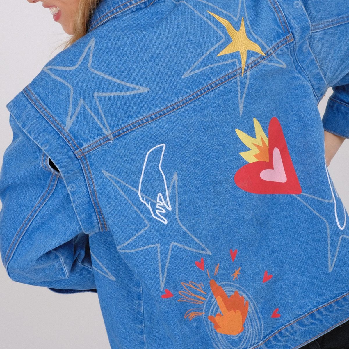 JULIANA SANCHEZ - Chaqueta de jean Mujer con Bordado JULIANA SANCHEZ