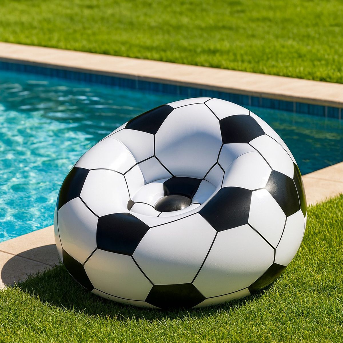 BESTWAY - Puff inflable Bestway: Sencillo Fútbol