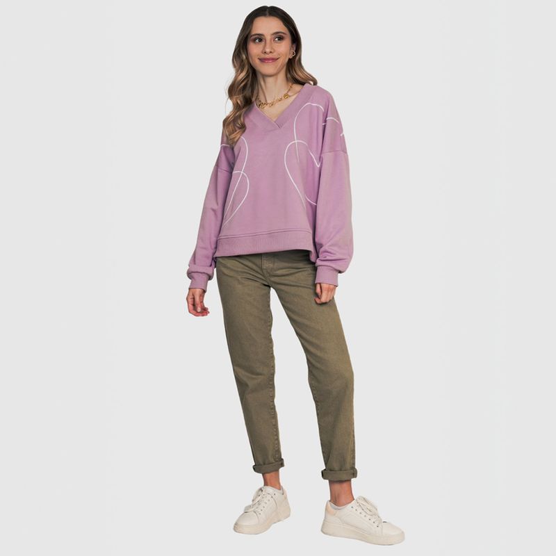 JULIANA SANCHEZ - Buzo Mujer con Bordado Oversize JULIANA SANCHEZ