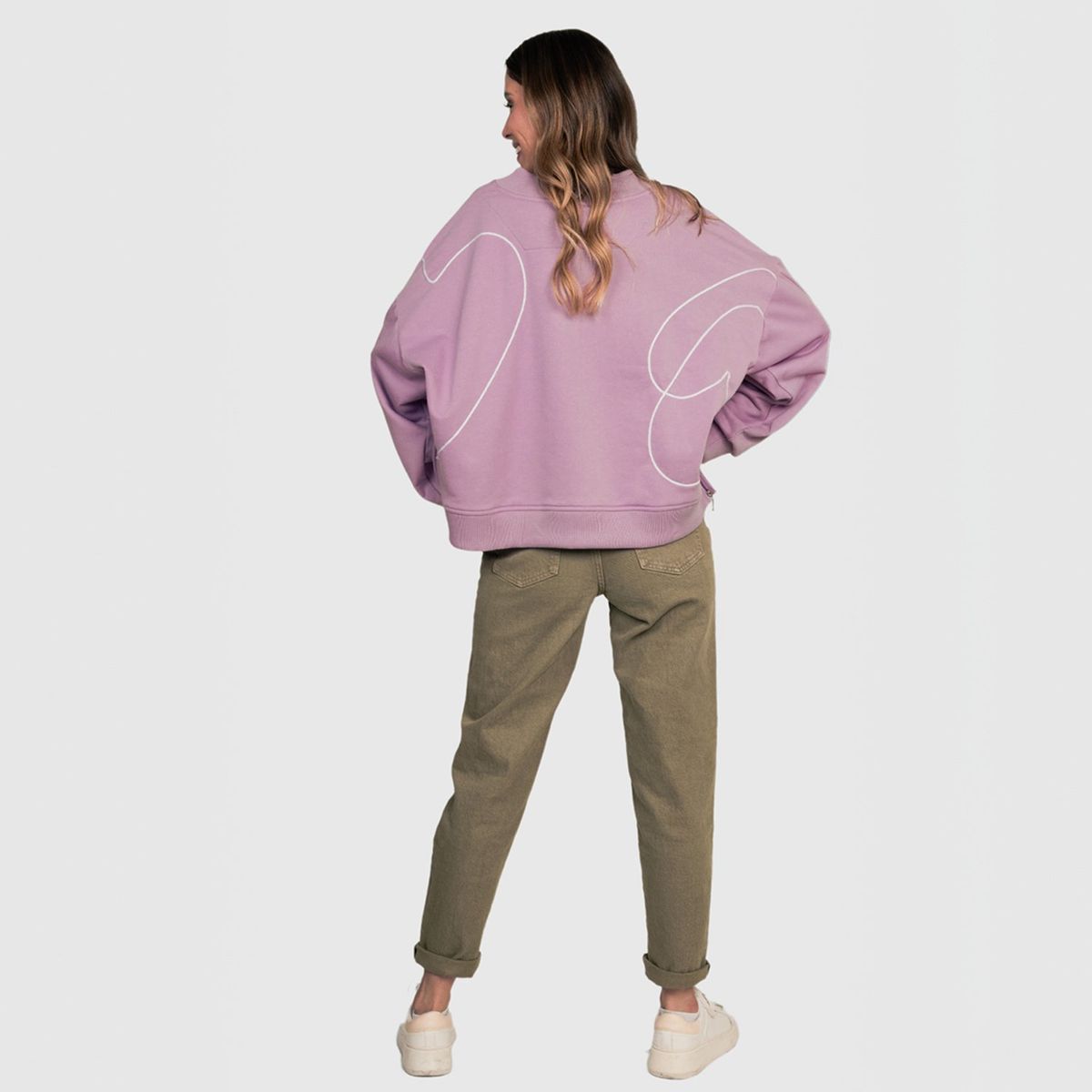 JULIANA SANCHEZ - Buzo Mujer con Bordado Oversize JULIANA SANCHEZ