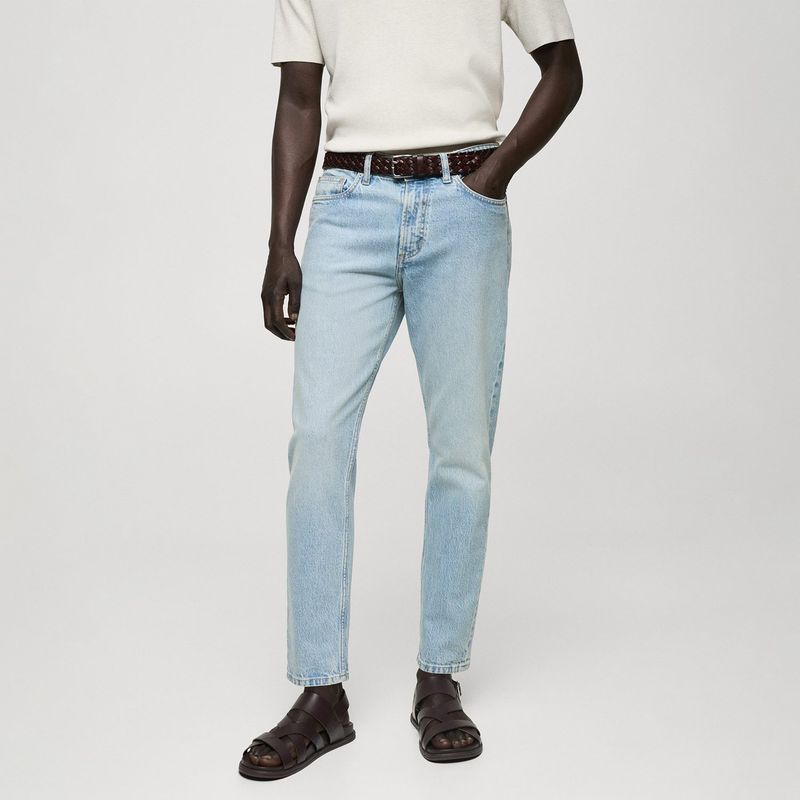 MANGO - Jean 5 Bolsillos Hombre Ben Tapered de Algodón MANGO