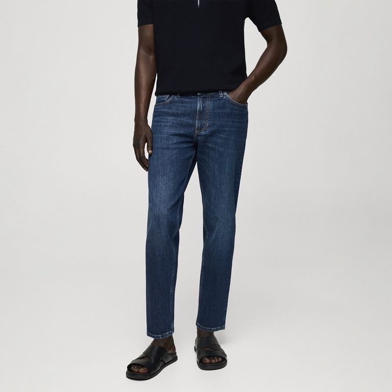 MANGO - Jean 5 Bolsillos Hombre Ben Tapered de Algodón MANGO