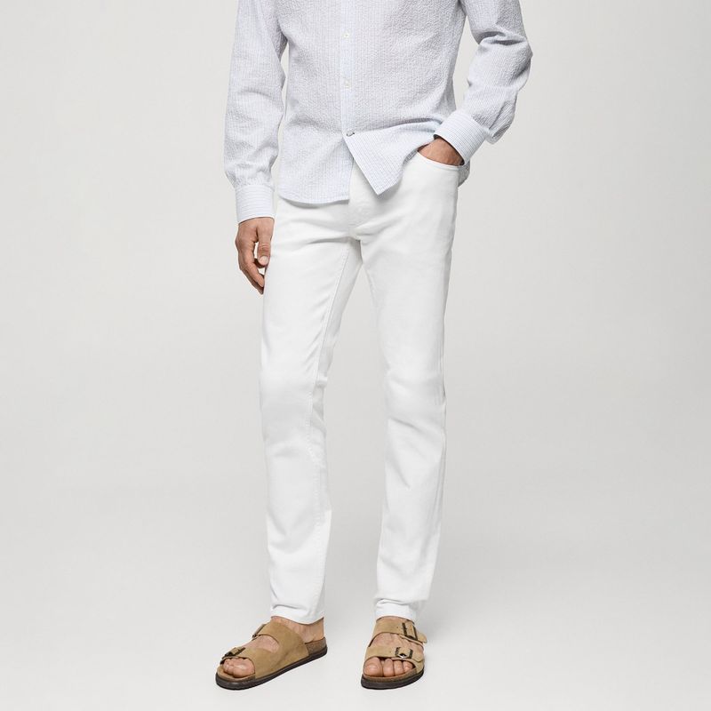 MANGO - Jean 5 Bolsillos Hombre Slim de Algodón MANGO