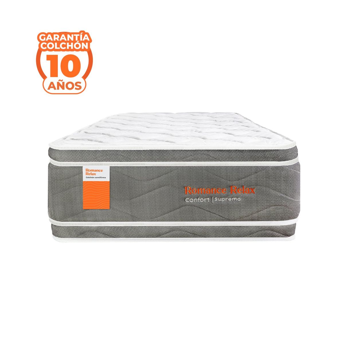 COLCHONES ROMANCE RELAX - Colchón Doble Firme Ortopédico con Doble Pillow Confort Supremo 140 x 190 cm + Sabanas Romance Relax 