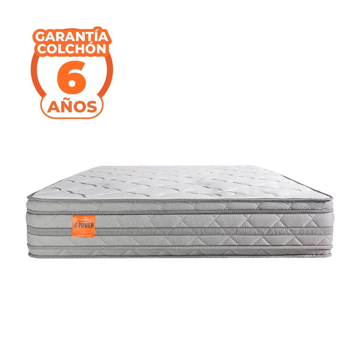 COLCHONES ROMANCE RELAX - Colchón Semidoble Firme con Pillow Espumado Power Mercurio 120 x 190 cm + Sabanas Romance Relax