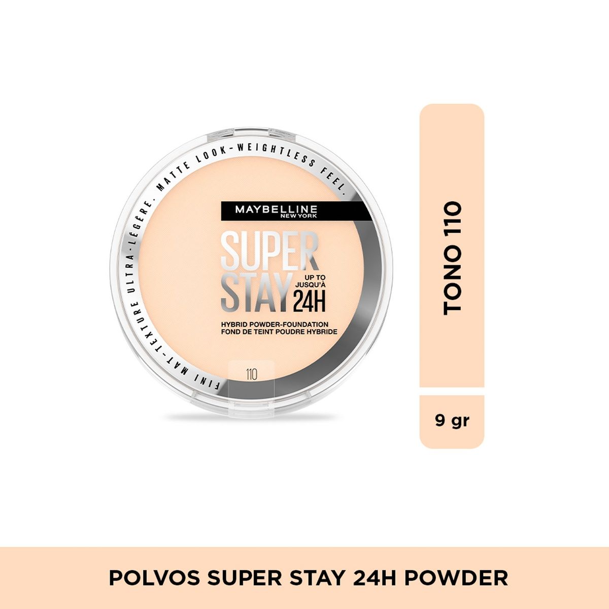 MAYBELLINE - Polvos compactos Compacto POLVOS SUPER STAY 24HR 110 Maybelline 9 GR
