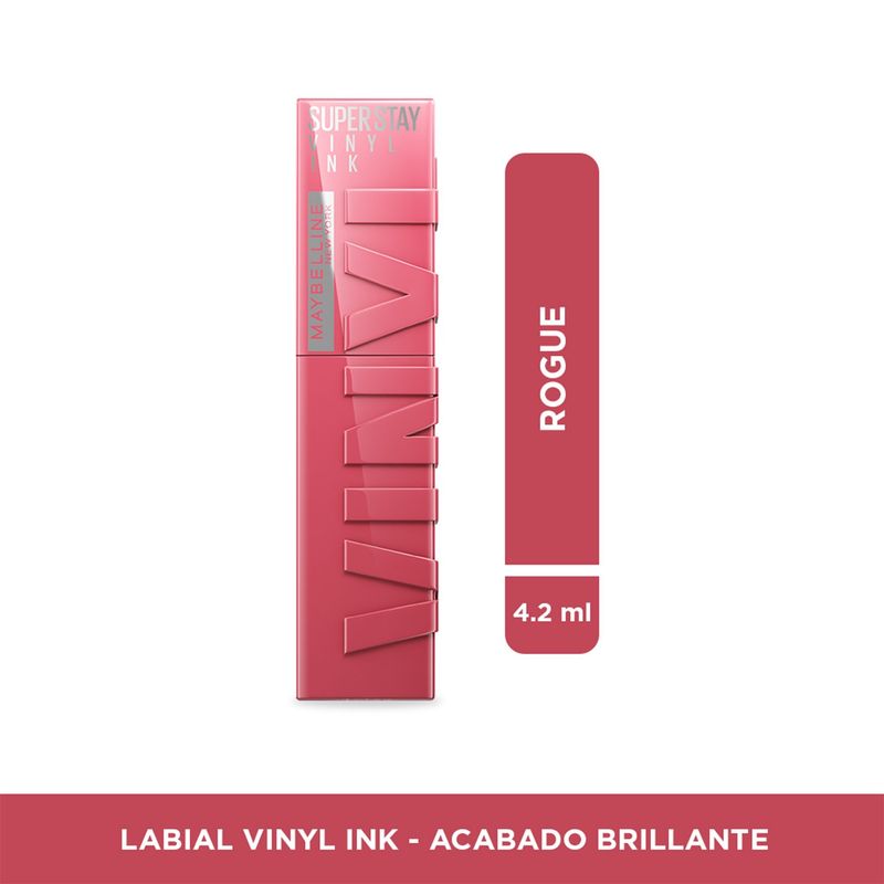 MAYBELLINE - Labial larga duración LABIAL VINYL INK PINK STRIKING Maybelline 4.2 ML