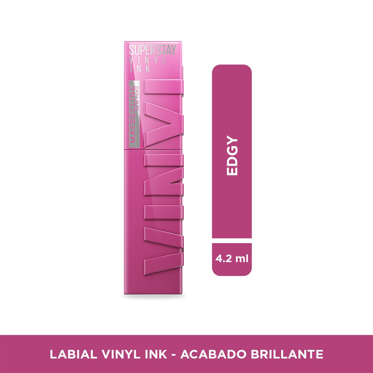 MAYBELLINE - Labial larga duración LABIAL VINYL INK PINK STRIKING Maybelline 4.2 ML