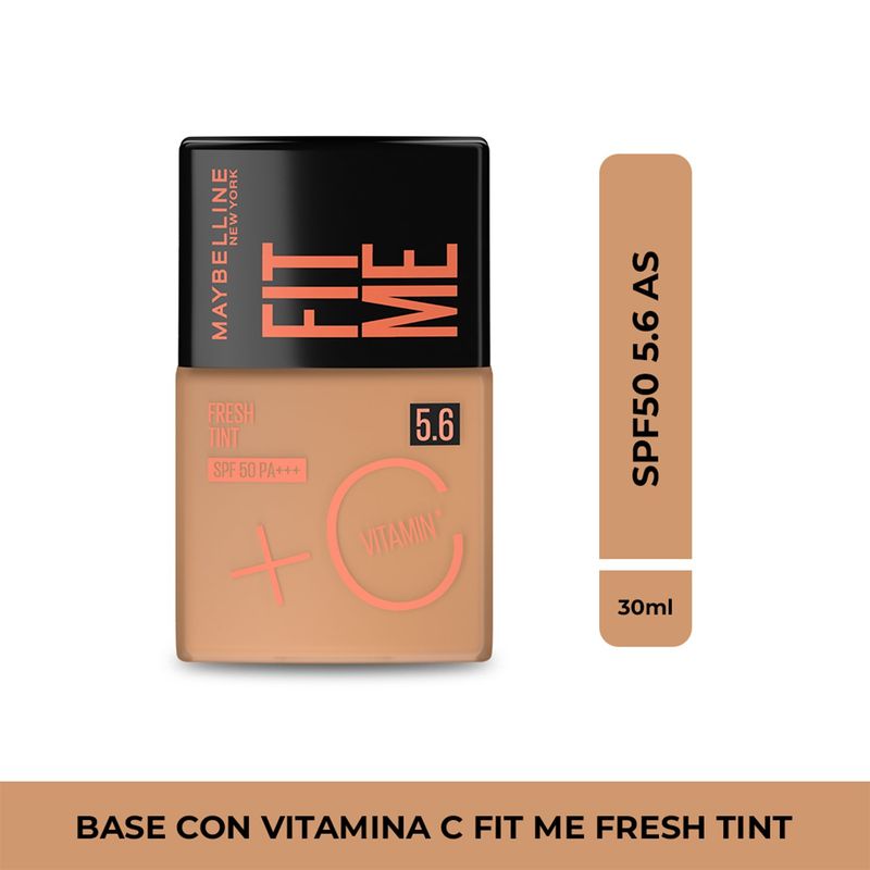 MAYBELLINE - Base de maquillaje Líquida FIT ME FRESH TINT SPF50 2 5 AS X Maybelline 30 ml