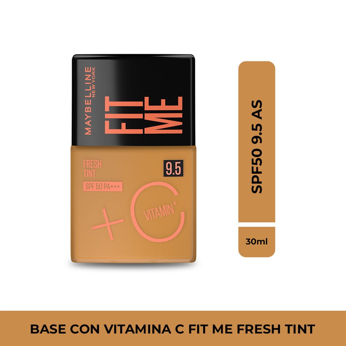 MAYBELLINE - Base de maquillaje Líquida FIT ME FRESH TINT SPF50 2 5 AS X Maybelline 30 ml