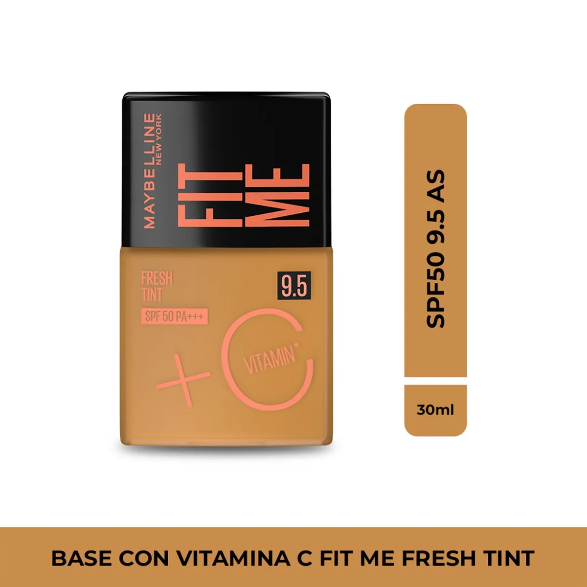 MAYBELLINE - Base de maquillaje Líquida FIT ME FRESH TINT SPF50 2 5 AS X Maybelline 30 ml