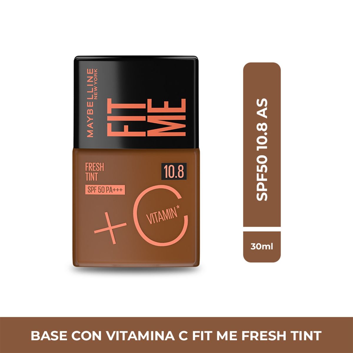 MAYBELLINE - Base de maquillaje Líquida FIT ME FRESH TINT SPF50 2 5 AS X Maybelline 30 ml