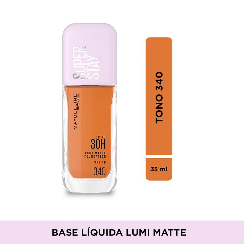 MAYBELLINE - Bases de maquillaje Líquida SUPERSTAY LUMI MATTE 340 AS X Maybelline 35 ML