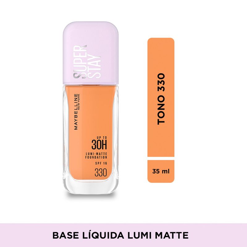 MAYBELLINE - Bases de maquillaje Líquida SUPERSTAY LUMI MATTE 340 AS X Maybelline 35 ML