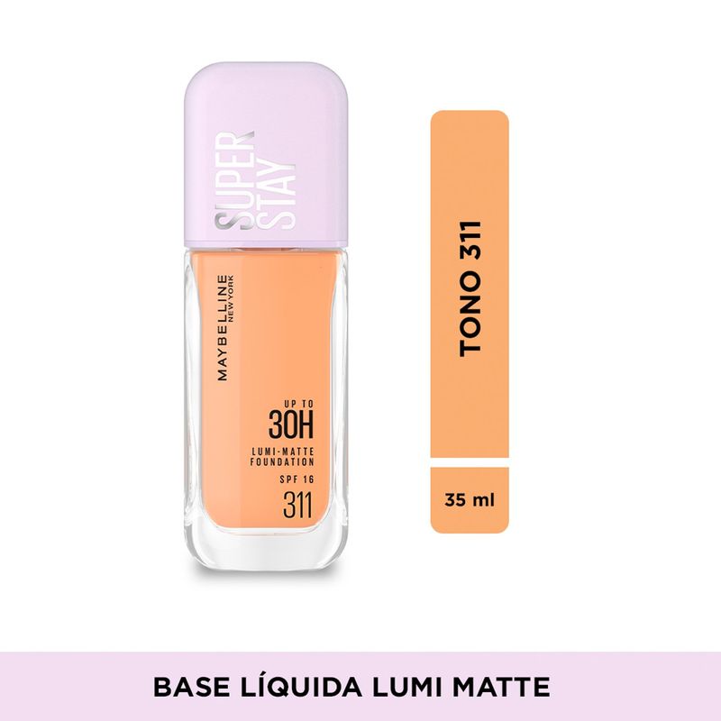 MAYBELLINE - Bases de maquillaje Líquida SUPERSTAY LUMI MATTE 340 AS X Maybelline 35 ML