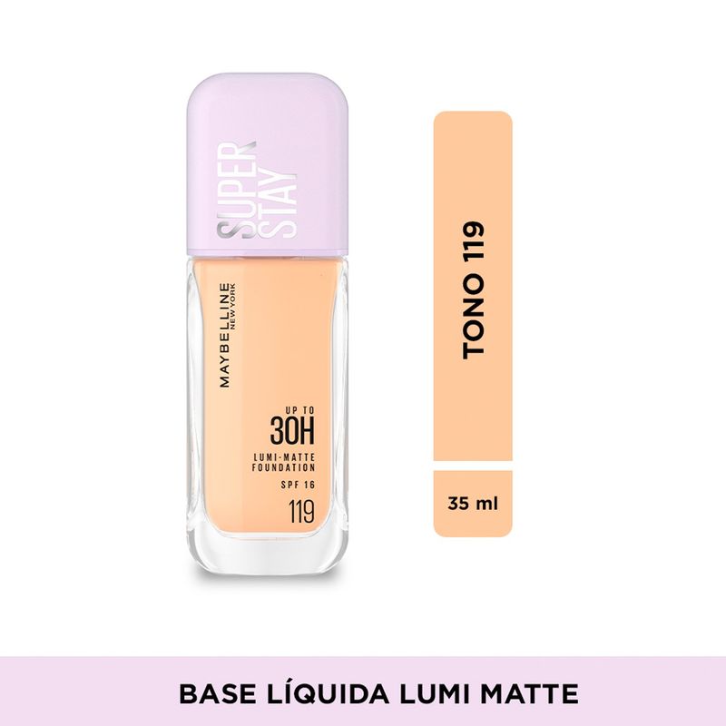 MAYBELLINE - Bases de maquillaje Líquida SUPERSTAY LUMI MATTE 340 AS X Maybelline 35 ML