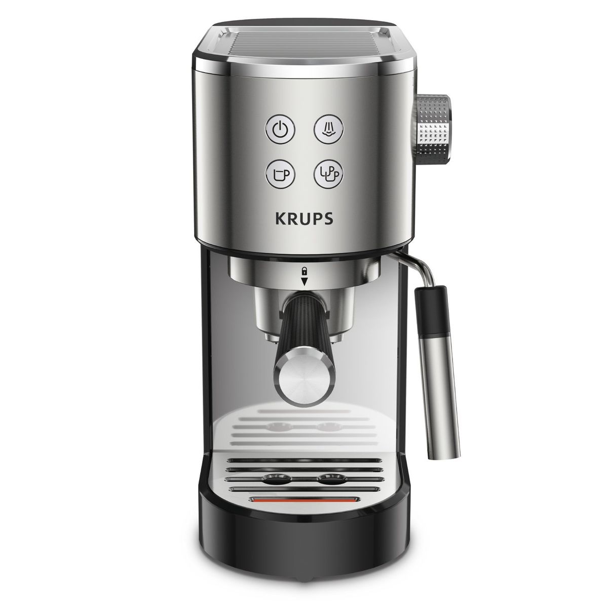 KRUPS - Cafetera Espresso Manual KRUPS Divine | 15 Bares | Espumador de leche
