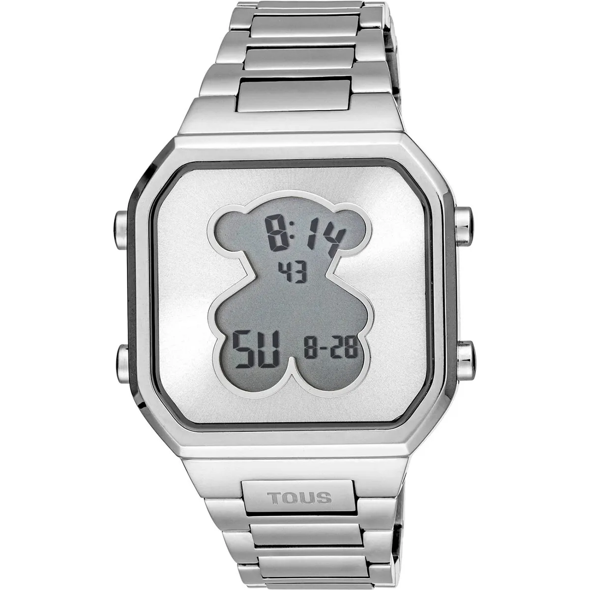 TOUS - Reloj digital con brazalete de acero SS D-BEAR