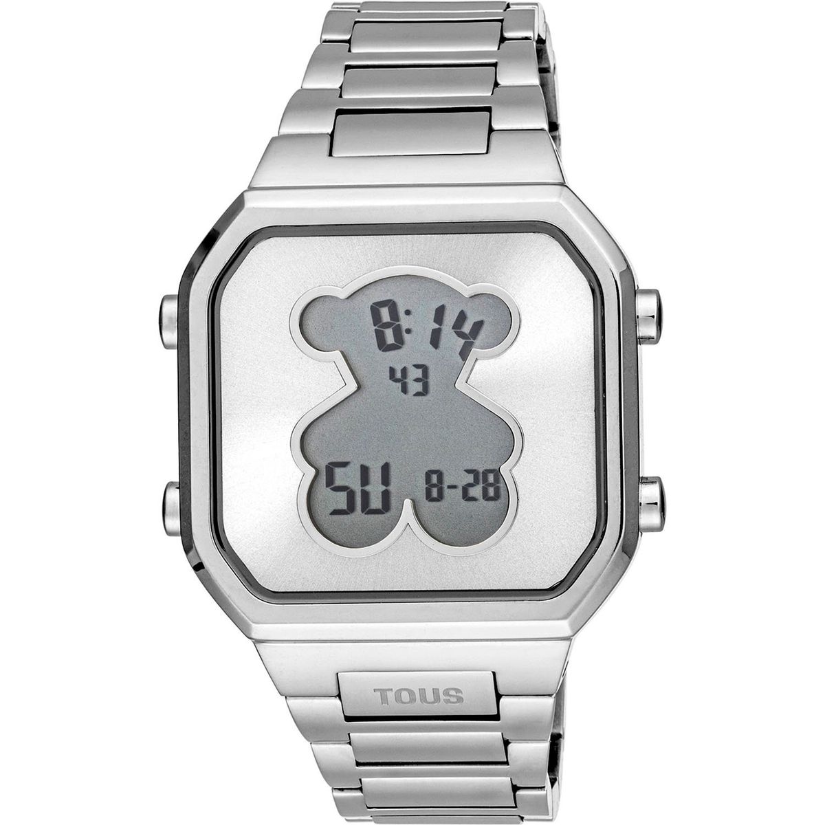 TOUS - Reloj digital con brazalete de acero SS D-BEAR