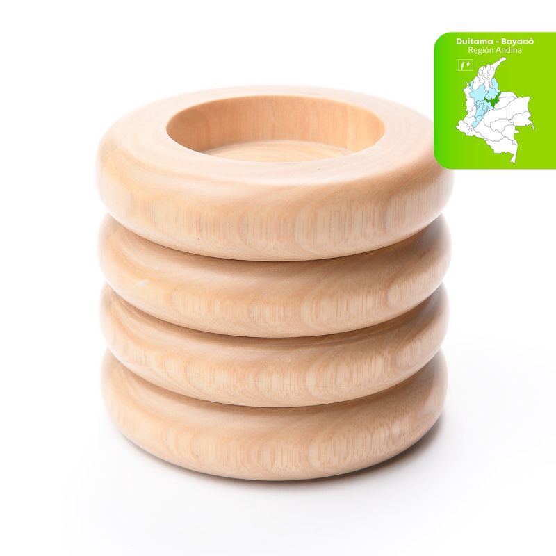 AUTOR - Candelabro Madera 9,9 x 9,9 cm