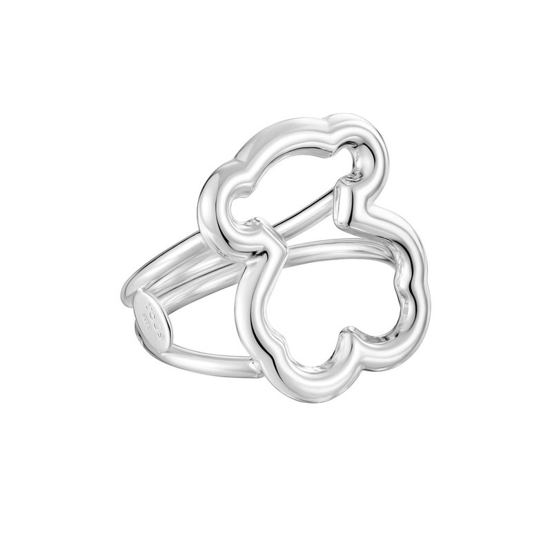 TOUS - Anillo de plata motivo silueta oso New Carrusel