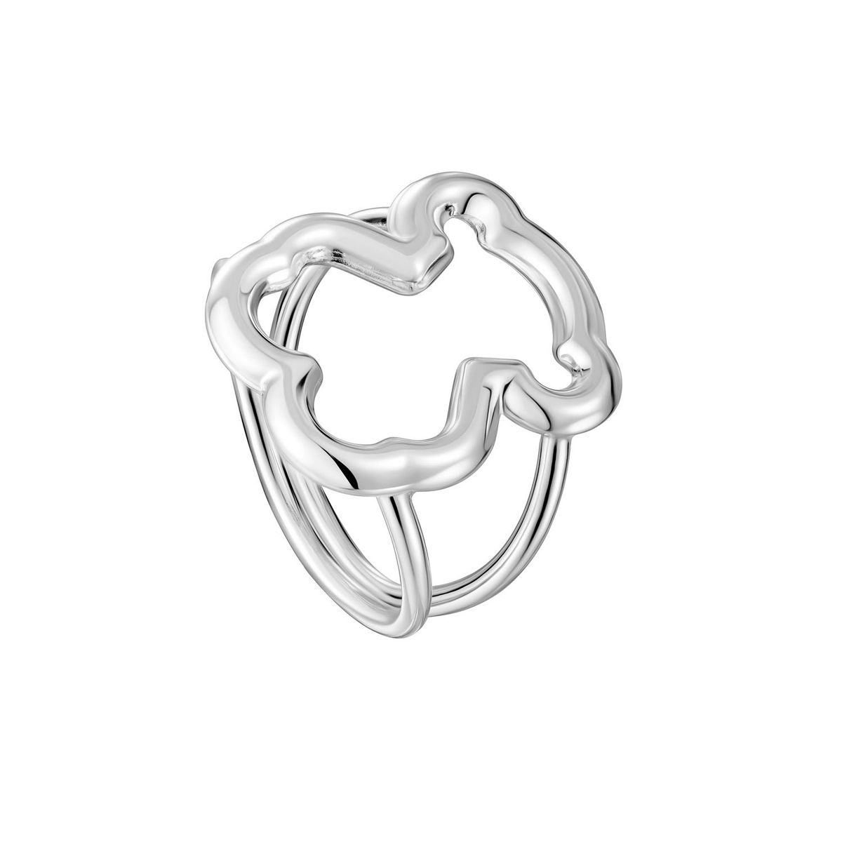 TOUS - Anillo De Plata Motivo Silueta Oso  New Carrusel
