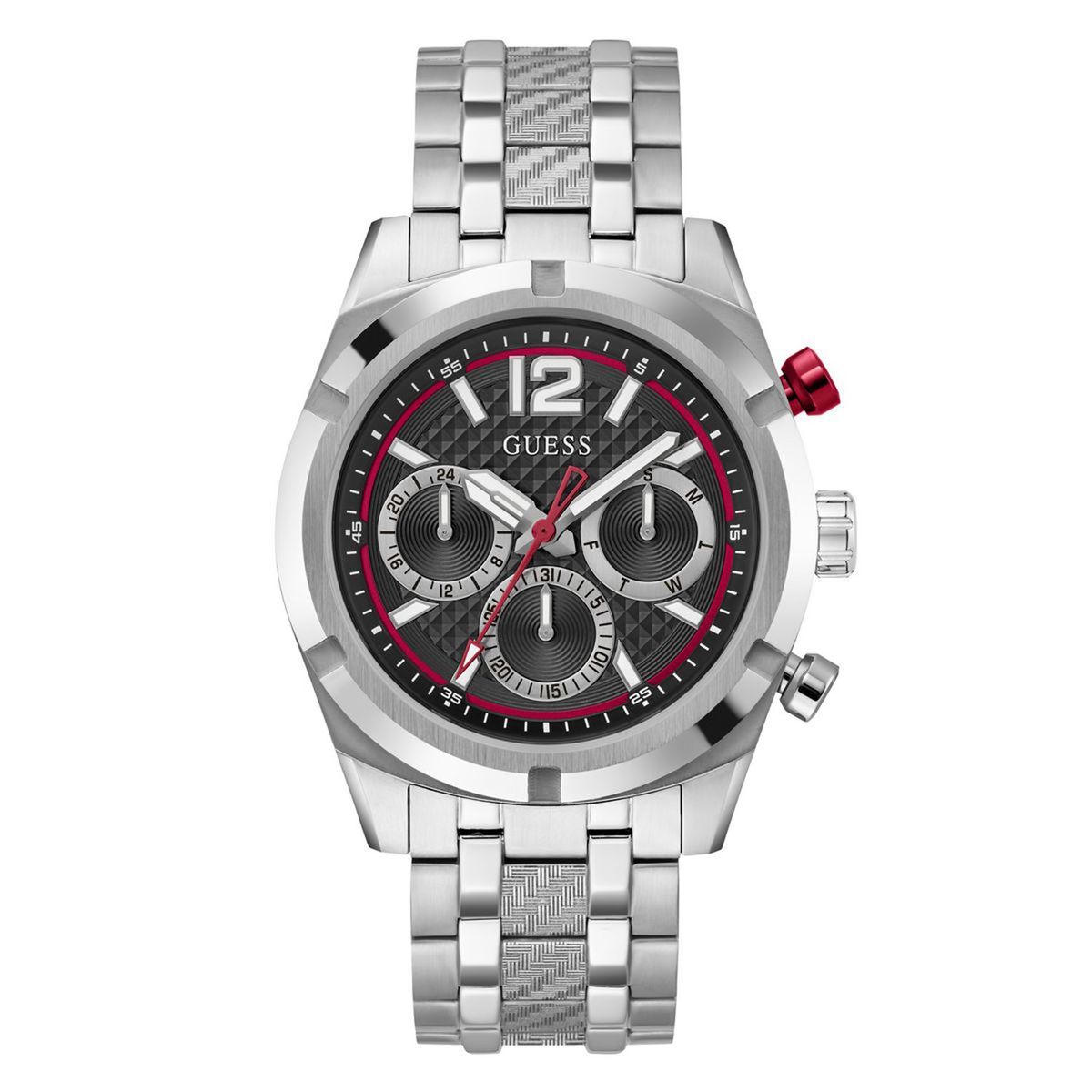 GUESS - Reloj Guess Hombre RESISTANCE. Acero Inoxidable Plateado GW0714G1