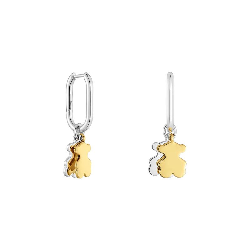 TOUS - Aros de aro pequeños motivo oso bicolor Sweet Dolls