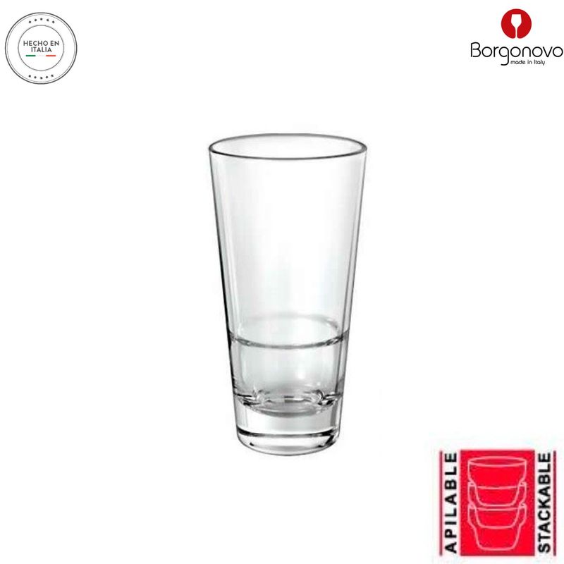 BORGONOVO - Vaso de vidrio alto Borgonovo: 1 pieza