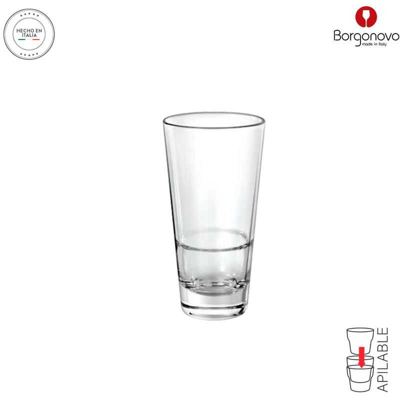BORGONOVO - Vaso de vidrio alto Borgonovo: 1 pieza