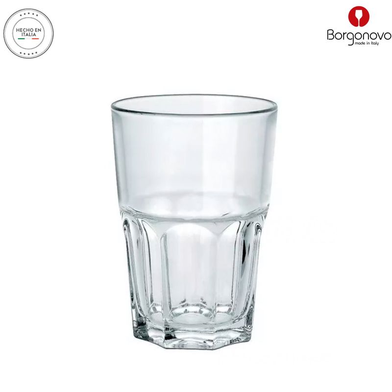 BORGONOVO - Vaso de vidrio corto Borgonovo: 1 pieza