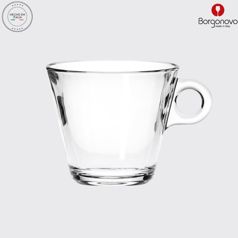 BORGONOVO - Taza Vidrio Taza Conic 280 Cc Und 8,4 cm