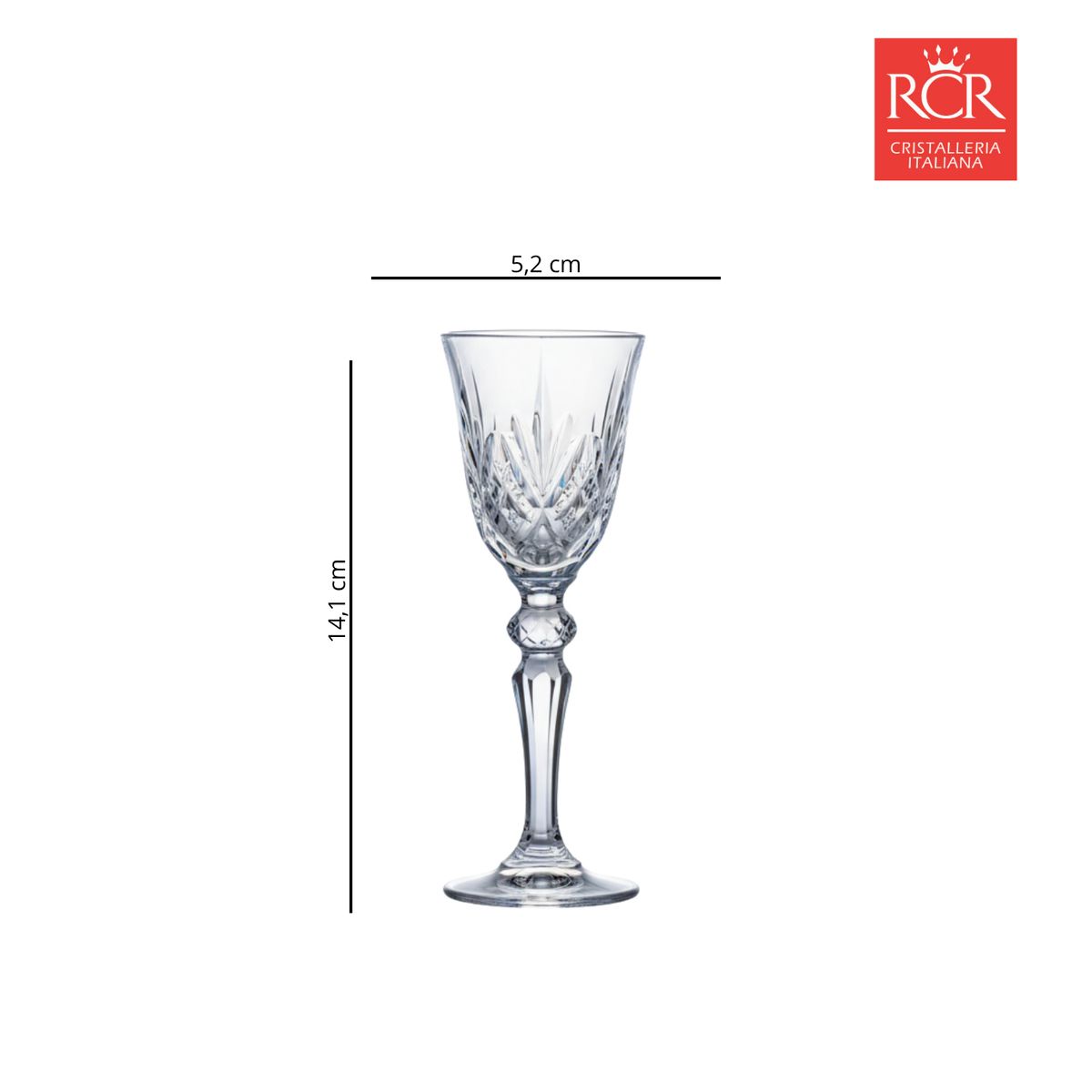 RCR - Copa de cristal RCR: para shot 6 piezas