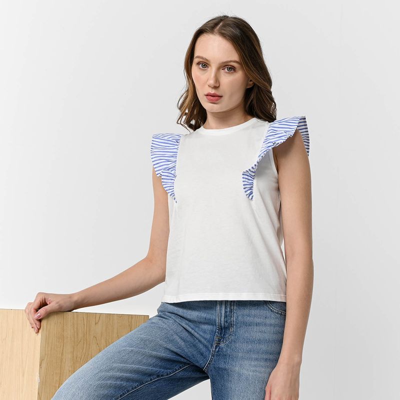 UNIVERSITY CLUB - Blusa Mujer Sin mangas de Algodón University Club