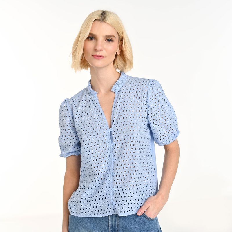 UNIVERSITY CLUB - Blusa Mujer Manga corta de Algodón University Club