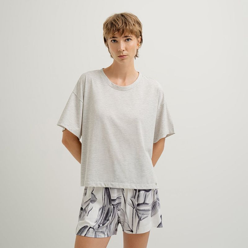 PUNTO BLANCO - Camiseta de pijama Mujer Medio Manga corta Algodón Punto Blanco
