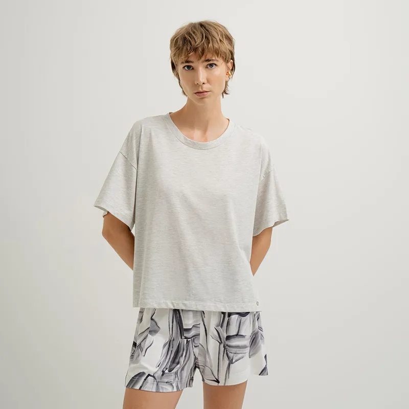 PUNTO BLANCO - Camiseta de pijama Mujer Medio Manga corta Algodón Punto Blanco